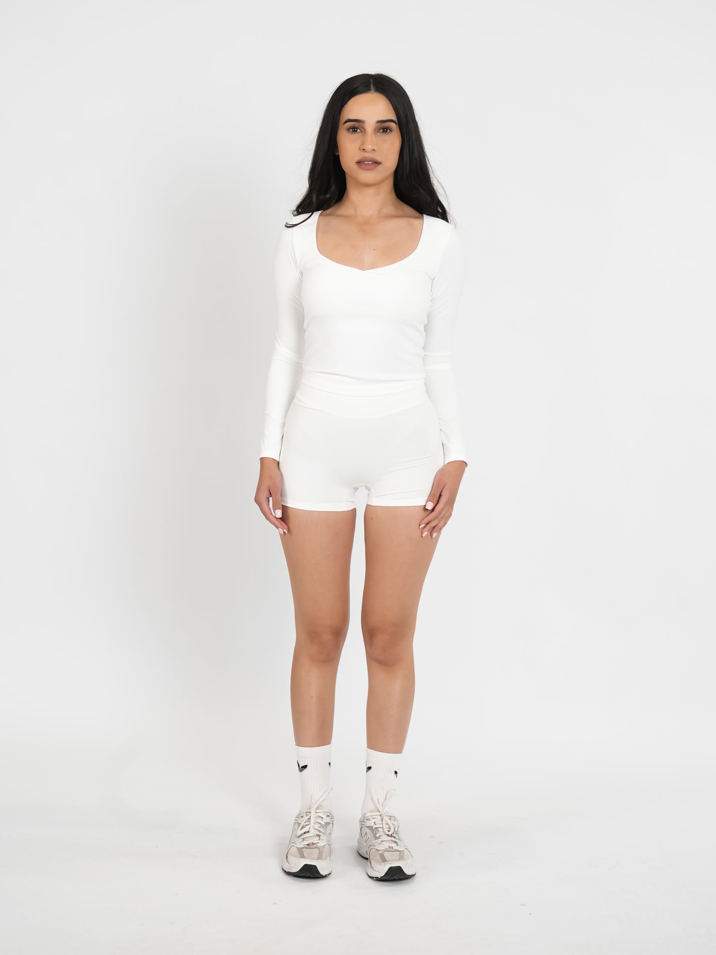 Pearl White Essential Long Sleeve Top