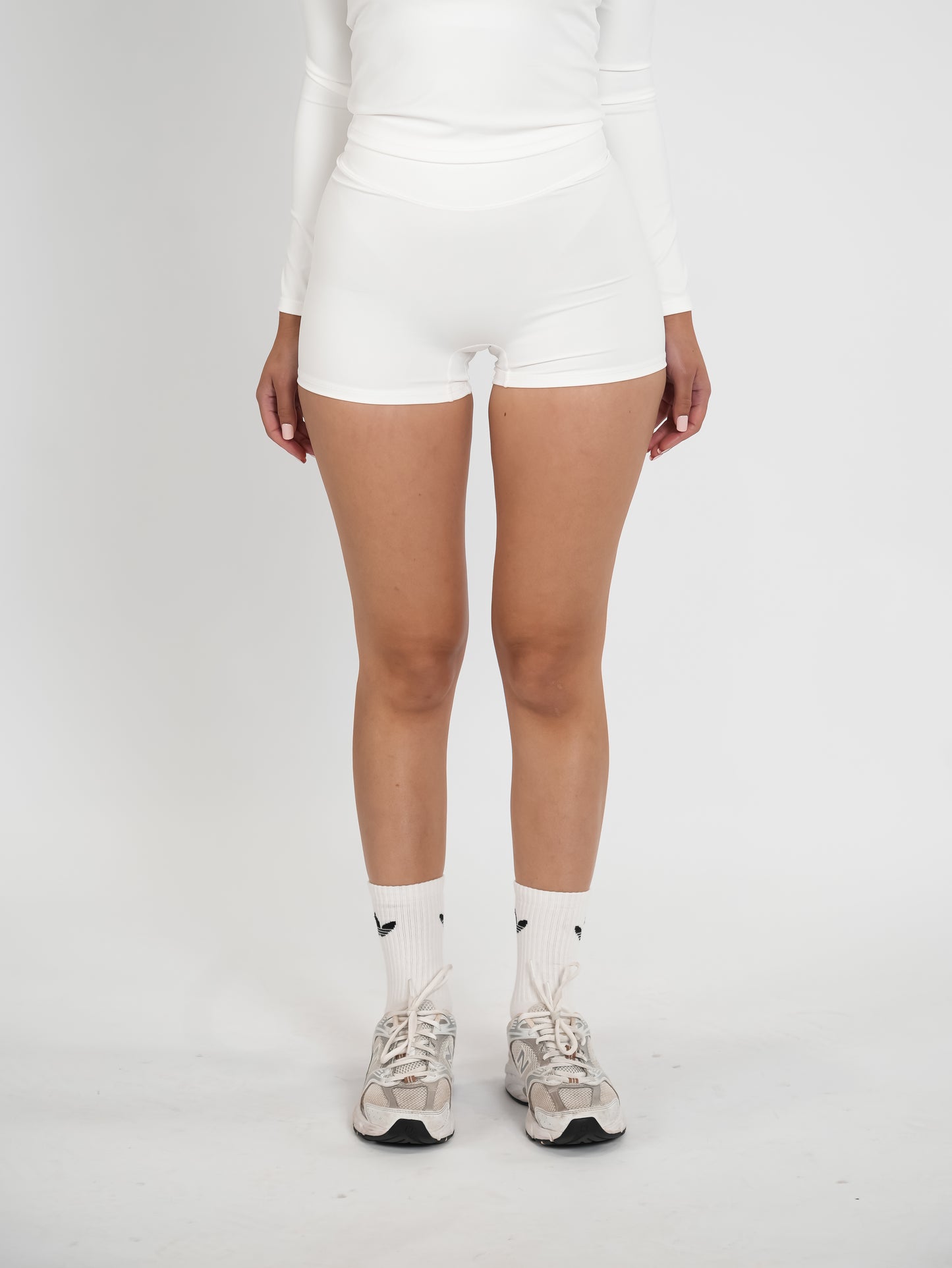 Pearl White Essential Seamless Shorts