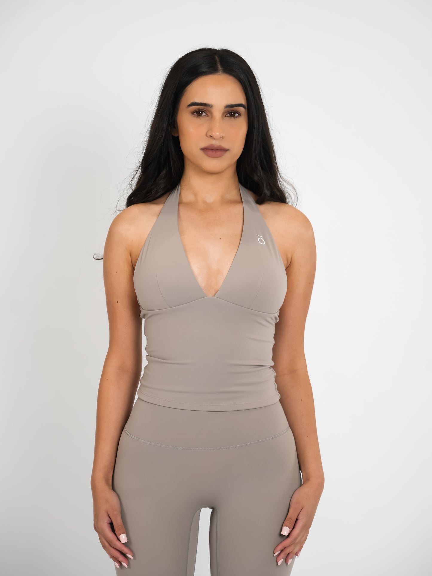 Contour Halter Top – Mocha
