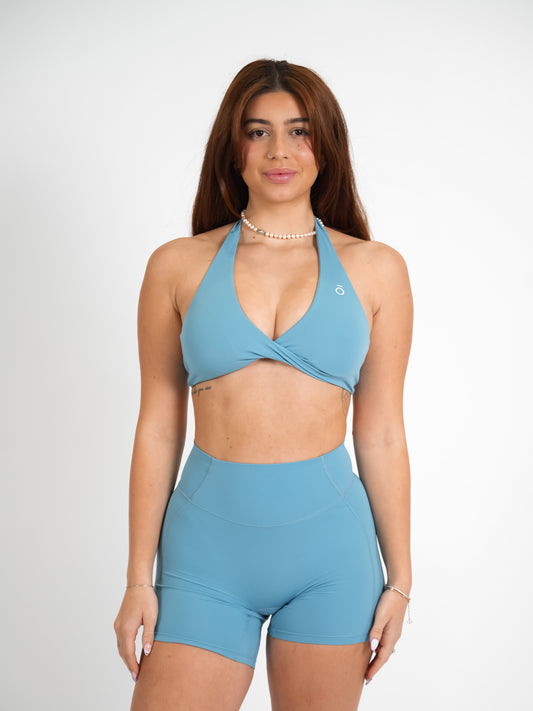 Baby Blue Twist Crop
