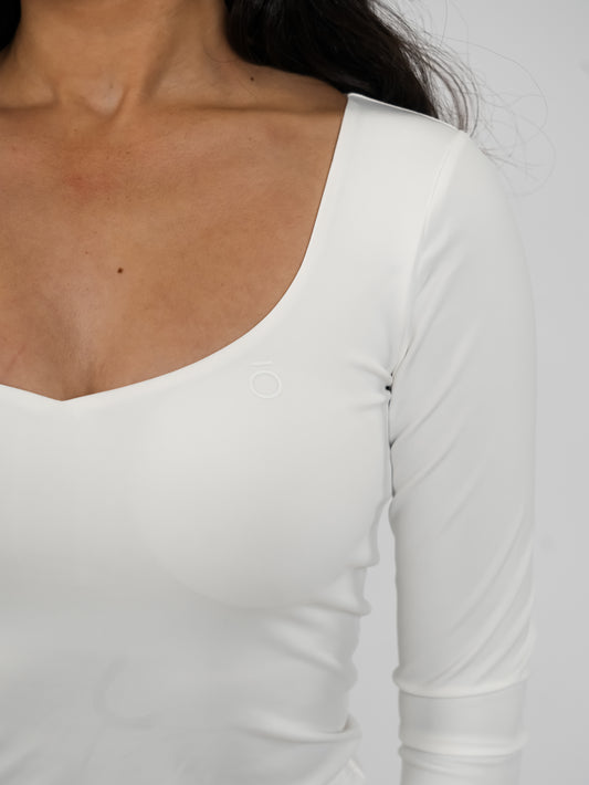 Pearl White Essential Long Sleeve Top